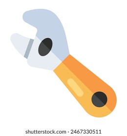 Editable design icon of wrench