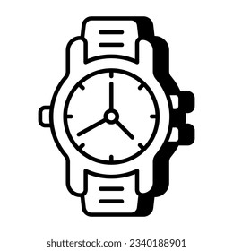 Icono de diseño editable de reloj de pulsera 