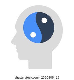 An editable design icon of yin yang