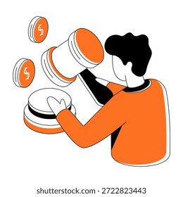 Ilustração editável do projeto da licitação