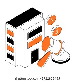 Ilustração editável do projeto da licitação