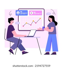 Bearbeitbare Design-Illustration der Geschäftspräsentation