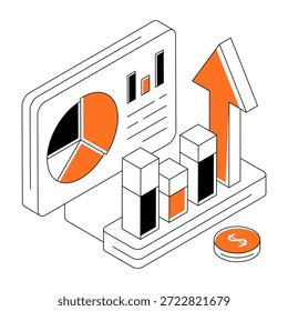 Ilustración de diseño editable del progreso del negocio