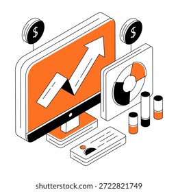 Ilustración de diseño editable del progreso del negocio