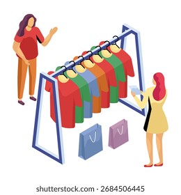 Ilustración de diseño editable de estantes de tela