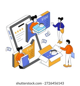 Ilustración de diseño editable de embalaje de ropa 