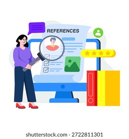 Ilustración de diseño editable de las preferencias de los empleados