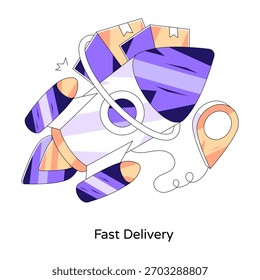 Ilustración de diseño editable de entrega rápida