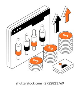 Ilustración de diseño editable del progreso financiero