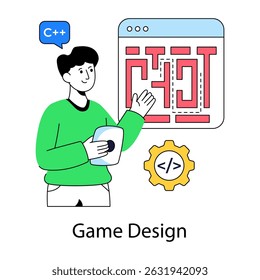 Ilustração editável do design do jogo