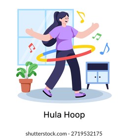 Bearbeitbare Designgrafik des Hula-Hoop-Bügels