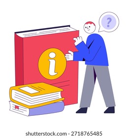 Ilustración de diseño editable del libro de información