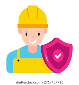 Ilustración de diseño editable de la seguridad laboral 