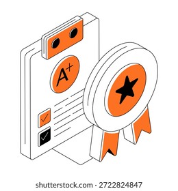 Ilustração editável do design da folha de resultados