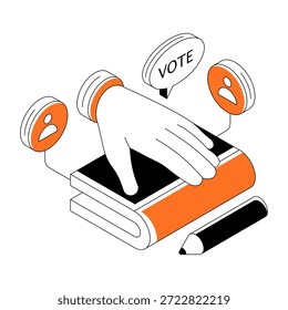 Ilustração editável do projeto de prestar juramento