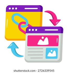 Ilustración de diseño editable de transferencia de Sitio web 