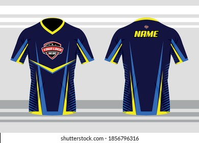 Editable design, jersey mock up for e-sport, bike, run and soccer team