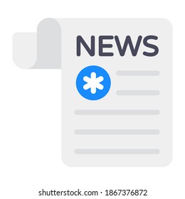 
Editable Design Of Medical News Icon
