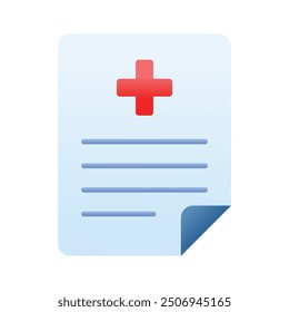 Editable design of medical prescription, healthcare vector icon