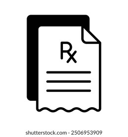 Editable design of Prescription medical, healthcare vector icon