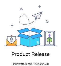 Editable Design Of Product Release Icon