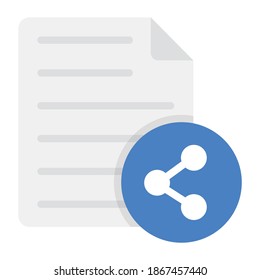 
Editable design of share file icon
