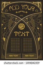 An editable design template in a vintage Art Nouveau style.