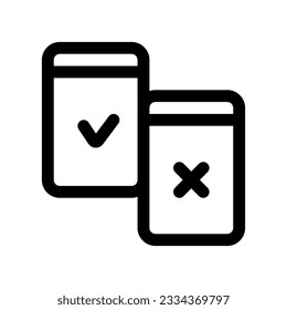 Editable design testing, AB testing, split testing, vector icon. Part of a big icon set family. Perfect for web and app interfaces, presentations, infographics, etc