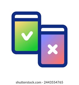 Editable design testing, AB testing, split testing, vector icon. Part of a big icon set family. Perfect for web and app interfaces, presentations, infographics, etc