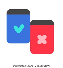 Editable design testing, AB testing, split testing, vector icon. Part of a big icon set family. Perfect for web and app interfaces, presentations, infographics, etc
