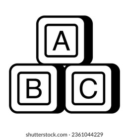        Editable design vector of abc blocks 