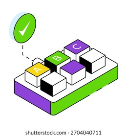        Vetor de design editável de blocos abc 