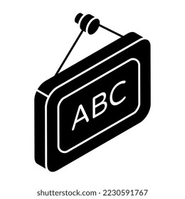        Editable design vector of abc learning 