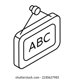        Editable design vector of abc learning 