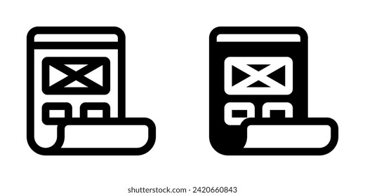 Editable design wireframe vector icon. Part of a big icon set family. Perfect for web and app interfaces, presentations, infographics, etc