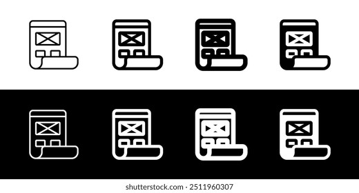 Editable design wireframe vector icon. Part of a big icon set family. Perfect for web and app interfaces, presentations, infographics, etc