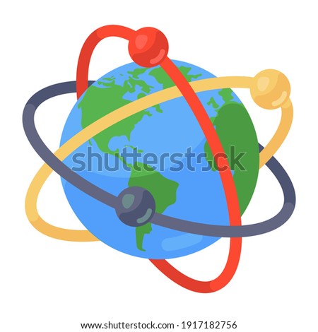 
Editable design of worldwide icon, editable vector 