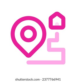Editable destination, route vector icon. Part of a big icon set family. Perfect for web and app interfaces, presentations, infographics, etc