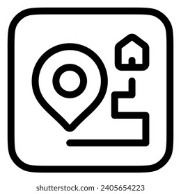 Editable destination, route vector icon. Part of a big icon set family. Perfect for web and app interfaces, presentations, infographics, etc