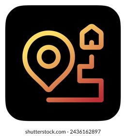 Editable destination, route vector icon. Part of a big icon set family. Perfect for web and app interfaces, presentations, infographics, etc