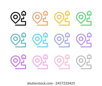 Editable destination, route vector icon. Part of a big icon set family. Perfect for web and app interfaces, presentations, infographics, etc