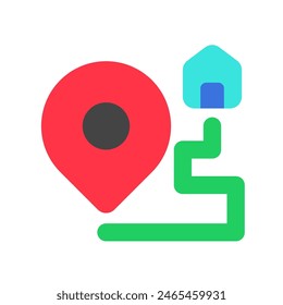 Editable destination, route vector icon. Part of a big icon set family. Perfect for web and app interfaces, presentations, infographics, etc