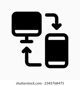 Editable device synchronization vector icon. Part of a big icon set family. Perfect for web and app interfaces, presentations, infographics, etc