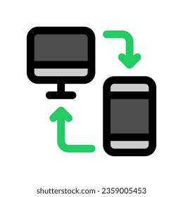 Editable device synchronization vector icon. Part of a big icon set family. Perfect for web and app interfaces, presentations, infographics, etc