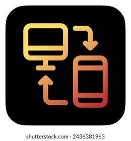 Editable device synchronization vector icon. Part of a big icon set family. Perfect for web and app interfaces, presentations, infographics, etc