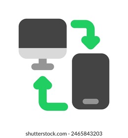 Editable device synchronization vector icon. Part of a big icon set family. Perfect for web and app interfaces, presentations, infographics, etc