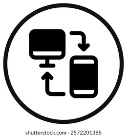 Editable device synchronization vector icon. Part of a big icon set family. Perfect for web and app interfaces, presentations, infographics, etc