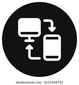 Editable device synchronization vector icon. Part of a big icon set family. Perfect for web and app interfaces, presentations, infographics, etc