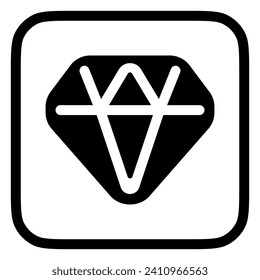 Editable diamond vector icon. Part of a big icon set family. Finance, business, investment, accounting. Perfect for web and app interfaces, presentations, infographics, etc