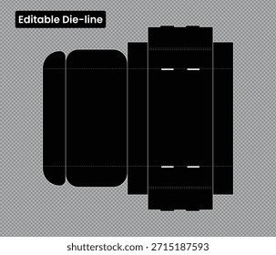 Editable dieline, box dieline ,die-line design,die-line template,packaging dieline, vector.